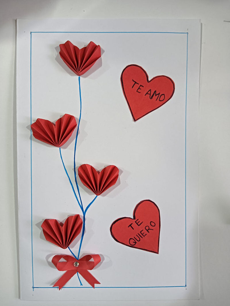 Tarjeta del amor y la amistad