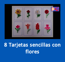 8 Tarjetas sencillas con flores