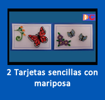 2 Tarjetas sencillas con mariposas
